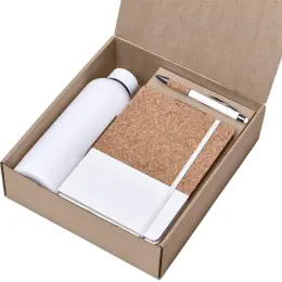 Okiyo Verity Kraft Gift Set Solid White Gift Box Open